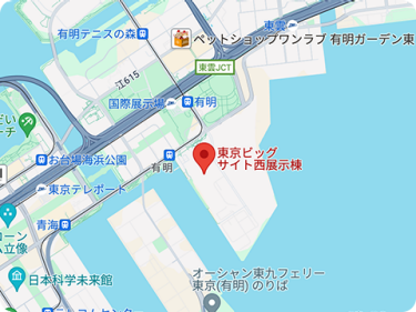 東京ビッグサイト周辺地図の画像